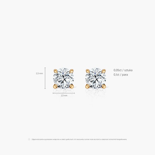 Kolczyki The Light: złote, diamenty